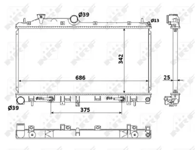 NRF 53886 Subaru Forester 2.5 08-Radiator 45119SC020