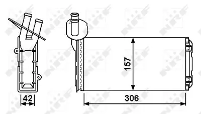 NRF 53889 Kalorıfer Radyatoru  Vw Transporter 1.9d 91- 701819031B