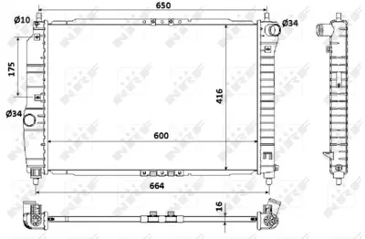 NRF 53902A Chevrolet Kalos 1.4 03-Radiator P96536525