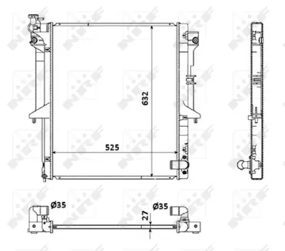 NRF 53908 Mıtsubıshı L200 2.5d 06-Radiator MN135032