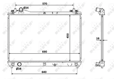 NRF 53915 Suzukı Grand Vitara 2.0 05-Radiator 1770065J20