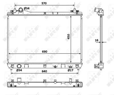 NRF 53917 Suzukı Grand Vitara 1.9d 05-Radiator 1770067J00