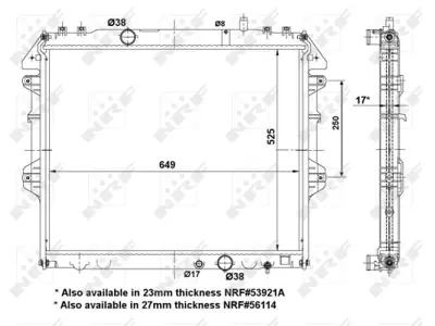 NRF 53921 Toyota Hilux 05-Radiator 164000L250