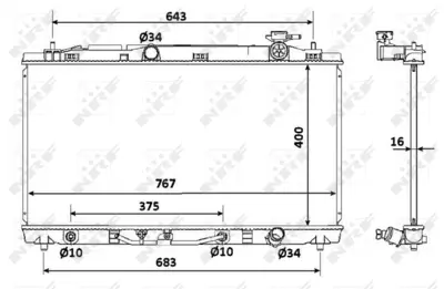 NRF 53922 Lexus Es 3.5 07-Radiator 1640031520