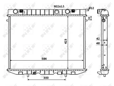 NRF 53947 Opel Frontera 2.0 92-Radiator 91190257