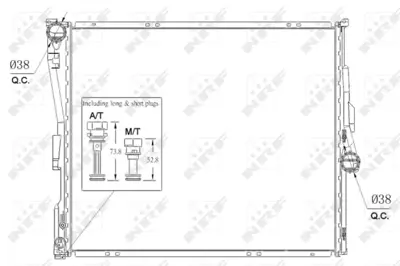 NRF 53956 Motor Su Radyatoru Bmw N47 N46 M54 M57  X3 E83 3414986