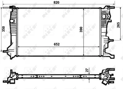 NRF 53964 Motor Radyatoru Megane Iıı-Fluence 1,9/2,0dcı (650x378x26) 214100016R