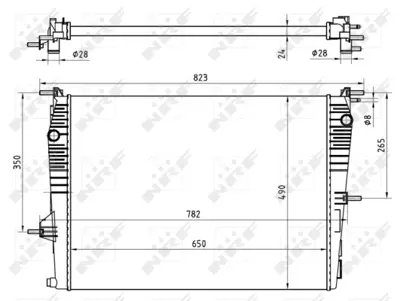 NRF 53965 Motor Radyatoru Megane Iıı Scenıc Iıı 1,6 / 2,0 16v (652x488,5x18) 08> 8660003475