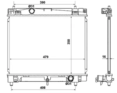 NRF 53972 Toyota Yaris 1.5 05-Radiator 1640021381