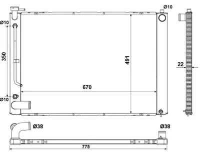 NRF 53974 Lexus Rx 3.0 03-Radiator 