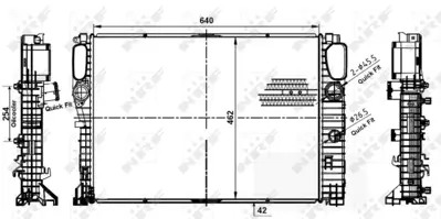 NRF 53979 Mercedes E-Series 3.5 02-Radiator A2115003702