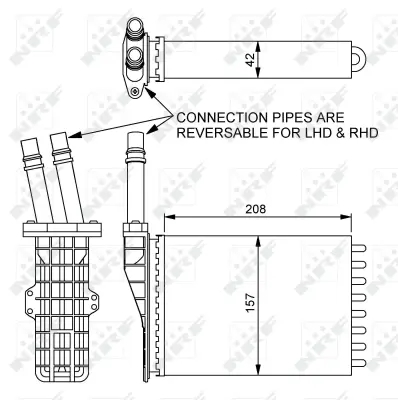 NRF 54245 Kalorıfer Radyatoru  Renault Espace 2.2d 97- 6025371298