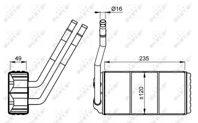 NRF 54263 Kalorıfer Radyatoru 20 T2n 18 K4f Freelander I L314 98>06 JEF100150