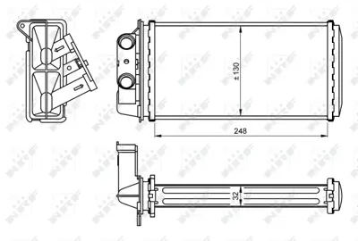 NRF 54268 Fıat Albea 1.2 97-Heat Exchanger, İnterior Heating 46723061