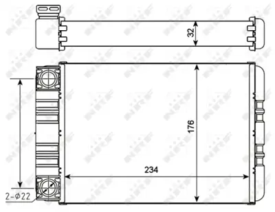 NRF 54274 Kalorıfer Radyatoru  Mercedes C-Serıes 2.2d 00- A2038300161