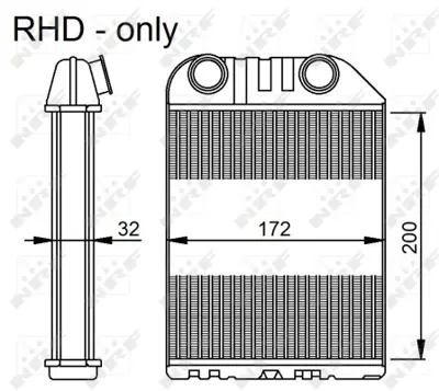 NRF 54286 Opel Vectra 1.6 96-Heat Exchanger, İnterior Heatingwithout Pipe 9118440