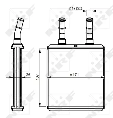 NRF 54291 Hyundaı Getz 1.1 02-Heat Exchanger, İnterior Heating 9722122001