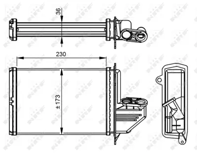 NRF 54294 Bmw 3 1.6 91-Heat Exchanger, İnterior Heatingwithout Pipe 8390435