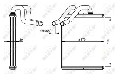 NRF 54301 Kıa Sorento 2.5d 03-Heat Exchanger, İnterior Heating 972273E000