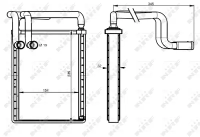 NRF 54336 Hyundaı Sonata 2.0d 05-Heat Exchanger, İnterior Heatingwith Pipe 971383K000