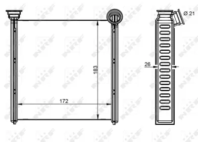 NRF 54342 Vw Passat 2.0d 15-Heat Exchanger, İnterior Heatingwithout Pipe 5Q0819031B