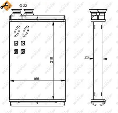 NRF 54347 Kalorıfer Radyatoru  Peugeot 407 2.0d 04- 6448S7