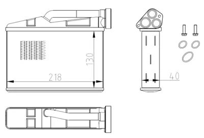 NRF 54409 Kalorıfer Radyatoru Bmw M57 M54 E39 E53 8385562