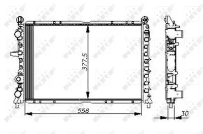 NRF 54502 Fıat Tipo 1.9d 88-Radiator 82440265