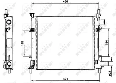 NRF 54601 Ford Ka 1.3 97-Radiator XS5H8005EA