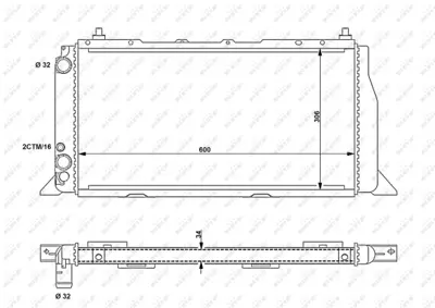 NRF 54603 Audı 80 1.8 87-Radiator 893121251