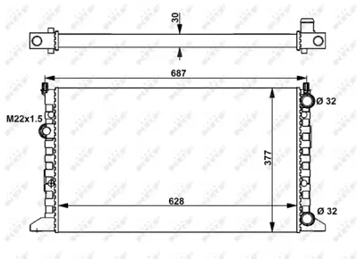 NRF 54657 Motor Su Radyatoru Vw Golf 1.8 92- 1HM121253R