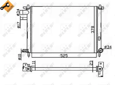 NRF 54667 Ford Fiesta 1.2 96-Radiator 1E1615200B XS6H8005GA