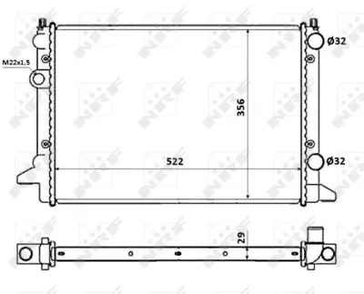 NRF 54695 Vw Passat 1.8 88-Radiator 3A0121253AA