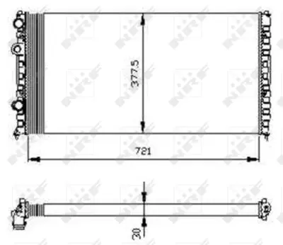 NRF 54696 Motor Su Radyatoru Vw Passat 1.8 88- 3A0121253T