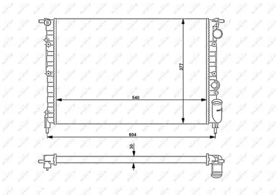 NRF 54706 Renault 21 1.7 86-Radiator 7700795174