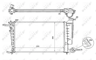 NRF 54715 Motor Su Radyorotu Peugeot 307 2,0 97>00 1330R9