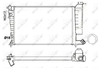 NRF 54716 Motor Su Radyatoru Peugeot 306 1.8 93- 133046