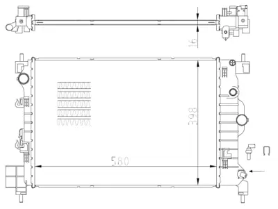 NRF 550003 Motor Su Radyatoru Opel Mokka 1.6 13- 95298557