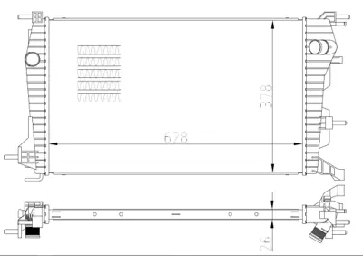 NRF 550004 Renault Fluence 1.6 10-Radiator 214100068R