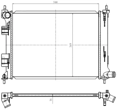 NRF 550010 Hyundaı İ20 1.2 08-Radiator 253100U000