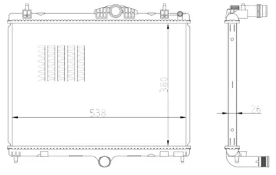 NRF 550027 Motor Su Radyatoru P508 1.6 Hdı 11> 9801253980