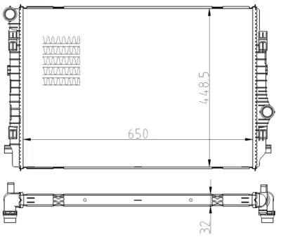 NRF 550081 Vw Golf 2.0d 13-Radiator 5Q0121251EN 5Q0121251HM