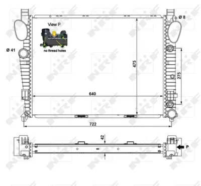 NRF 55325 Motor Su Radyatoru S-Class W220 98>05 C215 99>06 A2205000903