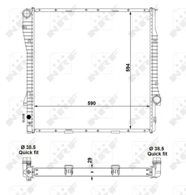 NRF 55330 Motor Su Radyatoru Bmw M57n E53 7544669