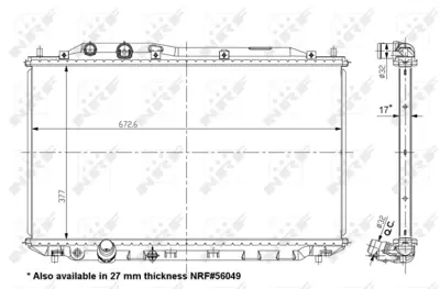 NRF 56050 Motor Su Radyatoru Honda Cıvıc 1.8l 2.0 Mt 2006-2011 19010RNBA51