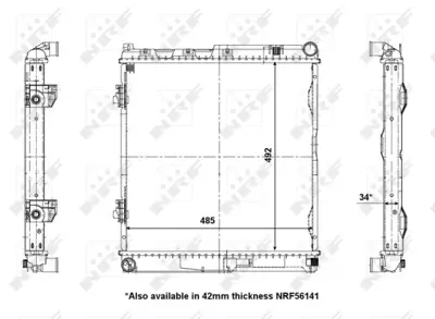 NRF 56077 Mercedes 200-Series 2.3 85-Radiator A1245008703