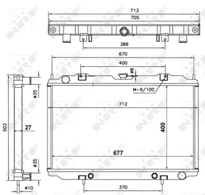 NRF 56087 Nıssan Maxima 2.0 95-Radiator 2146035U00