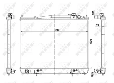 NRF 56088 Nıssan Pathfinder 3.3 96-Radiator 214604W017