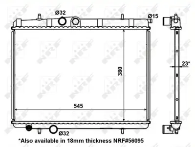 NRF 56096 Motor Su Radyatoru Peugeot 206 1.6 99- 133038