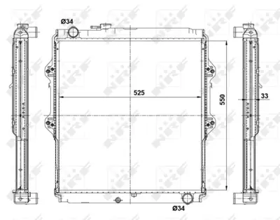 NRF 56115 Motor Su Radyatoru Toyota Hılux 2.4d 97>05 164005B670